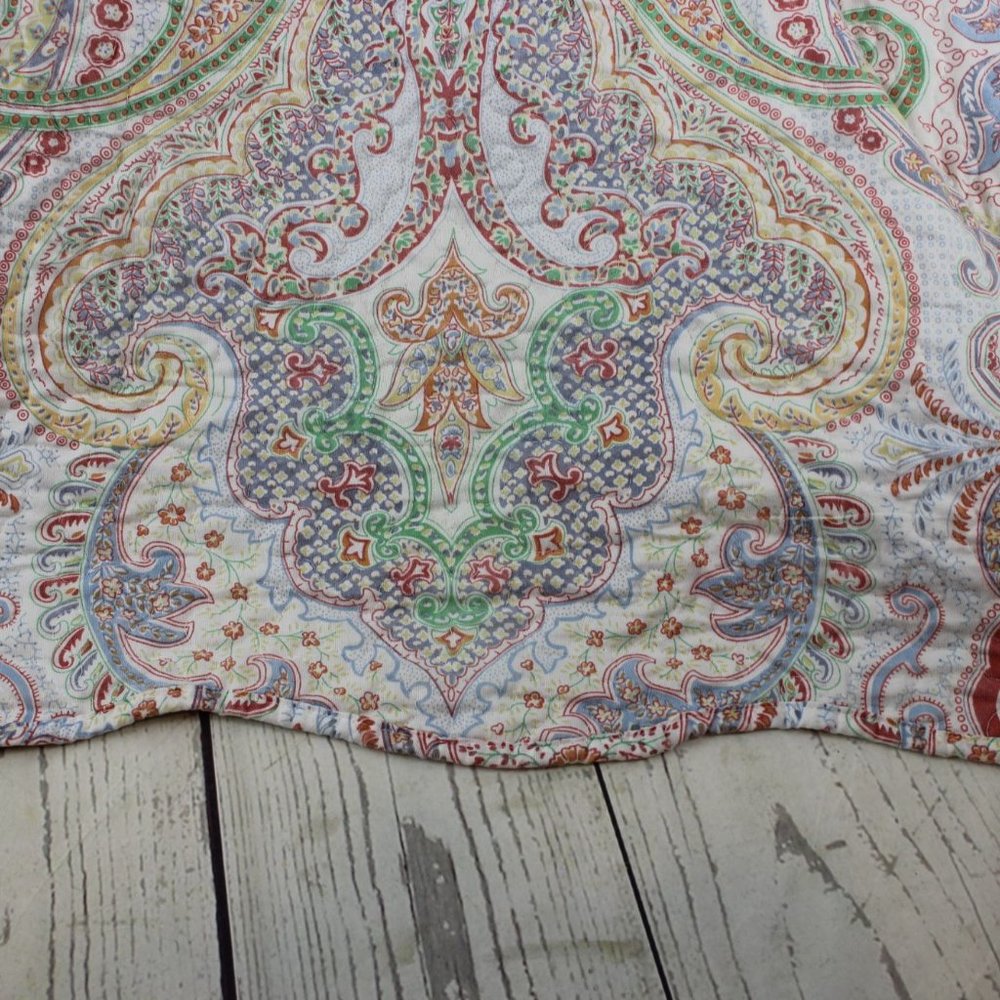 Bohemia Paisley King Quilt BoHo Bedspread - Picture 4 of 6